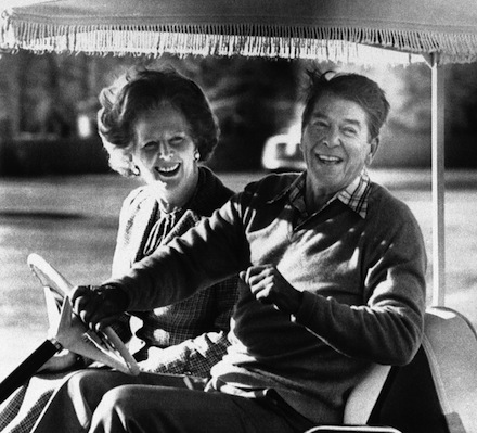 Reagan and Thatcher in 1984 (AP Photo/Pool/Bill Rountree)
