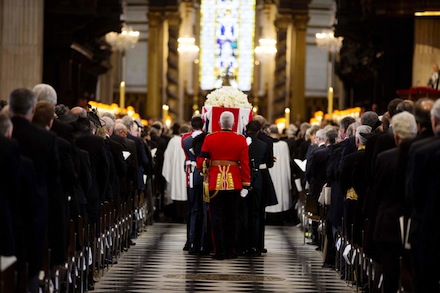 Baroness Thatcher's funeral today (Ian Vogler/PA Wire)
