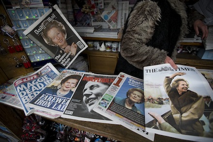 Baroness Thatcher's funeral will be held next week  (AP Photo/Matt Dunham)