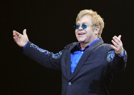 Sir Elton John performs in Shanghai (AP)