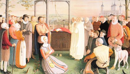 A painting of the 40 martyrs of England and Wales by Daphne Pollen